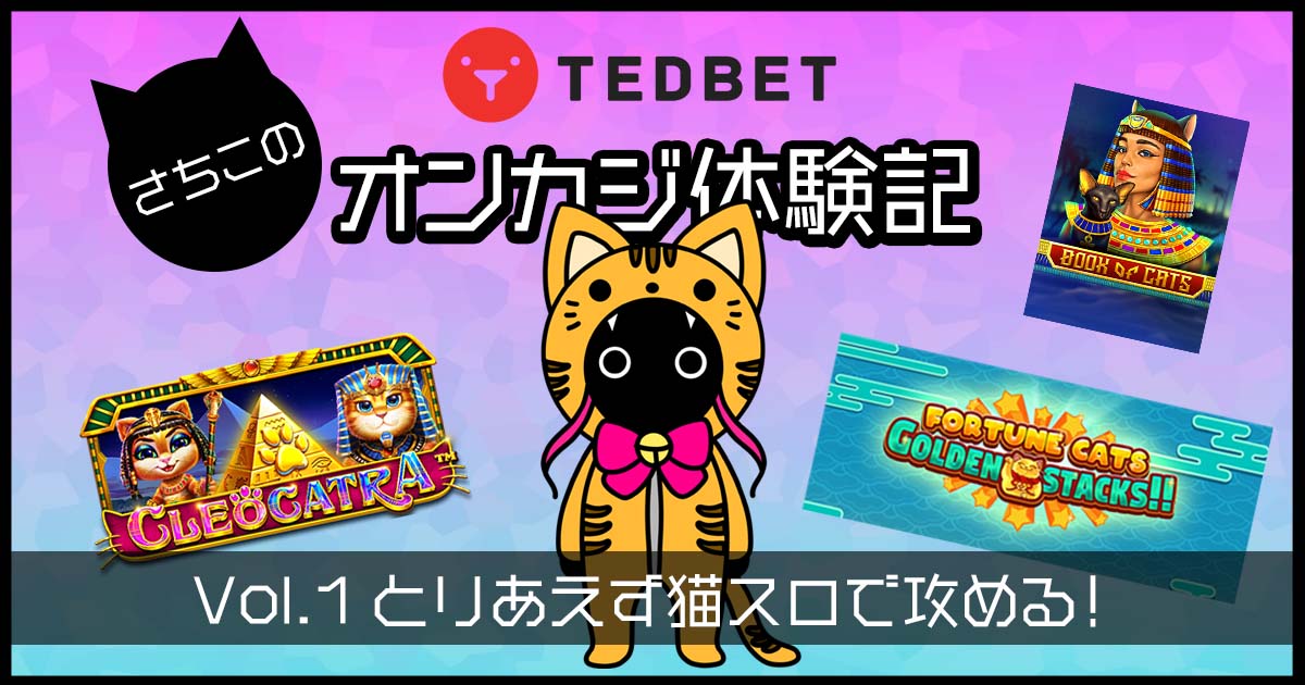 【テッドベットカジノ】ギャンブル初心者さちこのオンラインカジノ体験記Vol.1